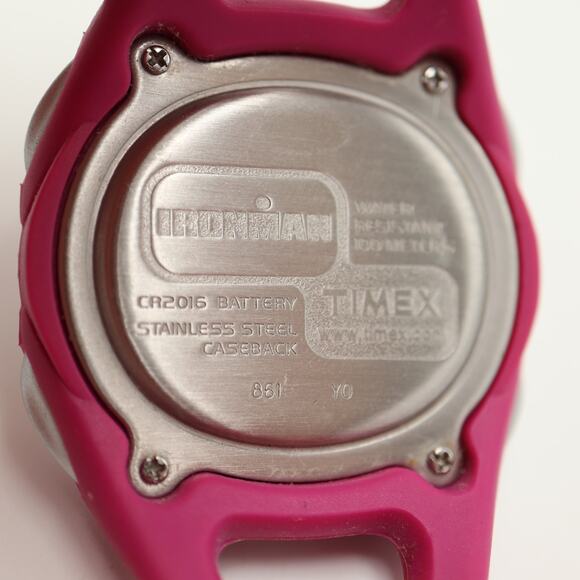 Timex Ironman Triathlon Womens Digital Watch 40mm Pink 50 Lap w New Battery - Picture 11 of 11
